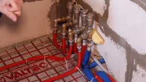 Водяной теплый пол, ХВС, ГВС - КП Прилесный. РОСА-Монтаж