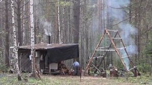 Жизнь Отшельника в ТАЙГЕ ЧАЙ из БЕРЕЗОВОЙ ЧАГИ СупИз ПАПОРОТНИКА СТРАУСНИКА camping outdoor survival
