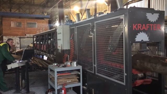 Брусовальный двухвальный станок с брусоотделителем KRAFTER смотреть онлайн