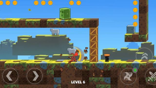 СТИКМЕН В МИРЕ МАЙНКРАФТА! Головоломки и битва с мобами из Minecraft. Игра Craftman Fight смотреть онлайн