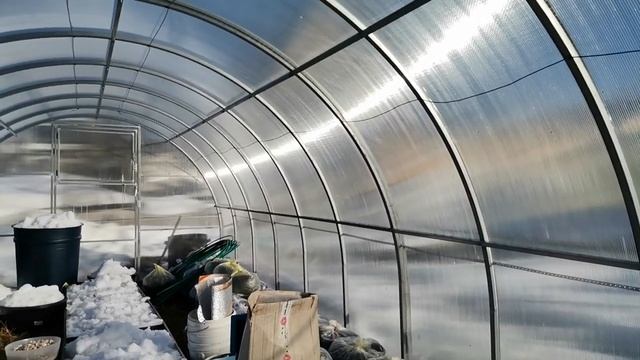 Тюльпаны с Авито. Запас талой воды, снегование, боронование, укрытие грядок плёнкой Тепличный влог смотреть онлайн