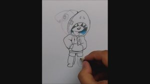 Как нарисовать Леона из Brawl stars \\ Как нарисовать персонажа из игры Бравл старс