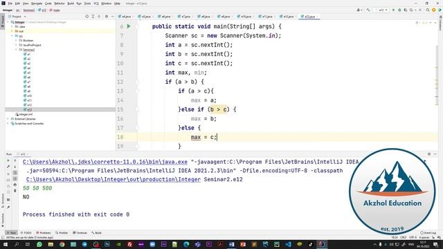 JAVA SE. 3 САБАҚ. IF ELSE. АҚЖОЛ КНЯЗОВ смотреть онлайн
