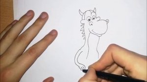 Kako nacrtati Azdaju (Alu) / How to draw a Cartoon Dragon Funny