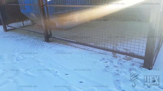 Навес для ТБО. Промышленный навес с откатными воротами смотреть онлайн