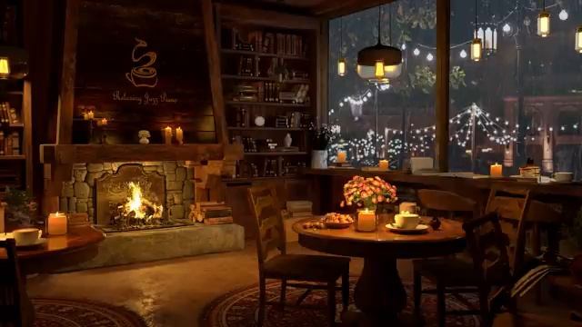 Дождливый вечер с расслабляющей музыкой ☕ Фоновая джазовая музыка для отдыха, учебы, работы #43