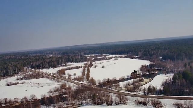 Река Турья. Съемка с квадрокоптера.