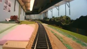 МАКЕТ ЖЕЛЕЗНОЙ ДОРОГИ ВИД ИЗ КАБИНЫ МАШИНИСТА
