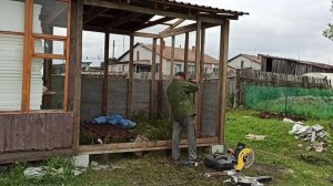 ОБШИВКА СТЕН, ПЛОСКИМ ШИФЕРОМ | ? МИНИ-ДОМ СВОИМИ РУКАМИ #14⠀⠀