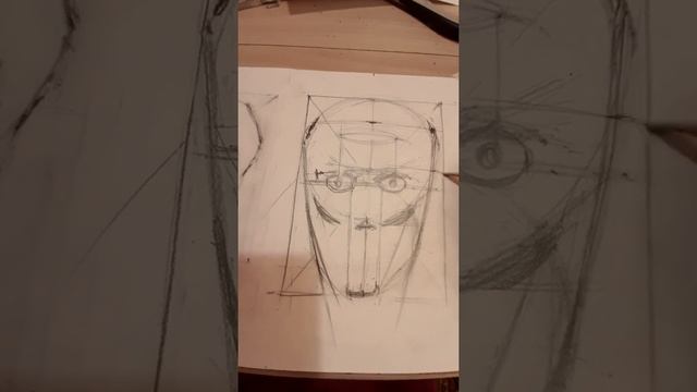 41гр. Схема рисования головы анфас и 3/4 смотреть онлайн