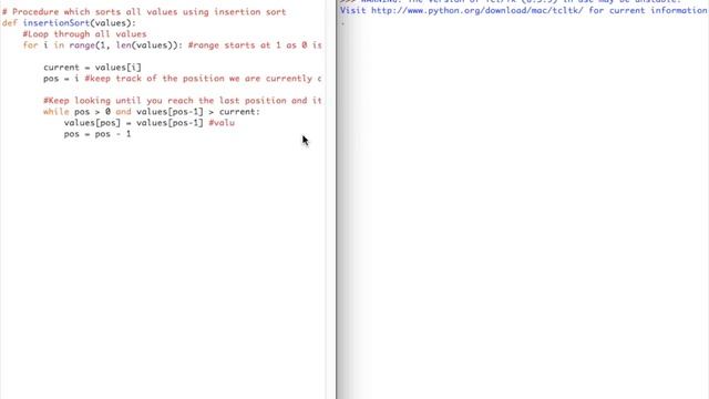 Insertion Sort in Python