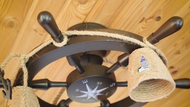 Люстра штурвал деревянная с компасом смотреть онлайн