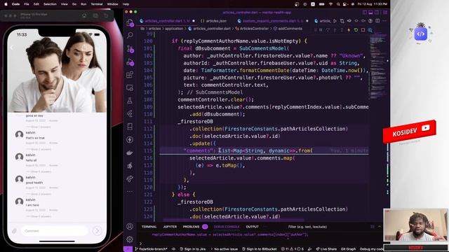 Reply Comments & Load More | flutter tutorial | Mental Health Care App | Episode 43
