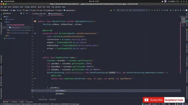 How to make a Dialog Date Picker, Month Year Picker and Year Picker in Android Studio смотреть онлайн