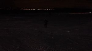 Первое катание супруги на сноуборде