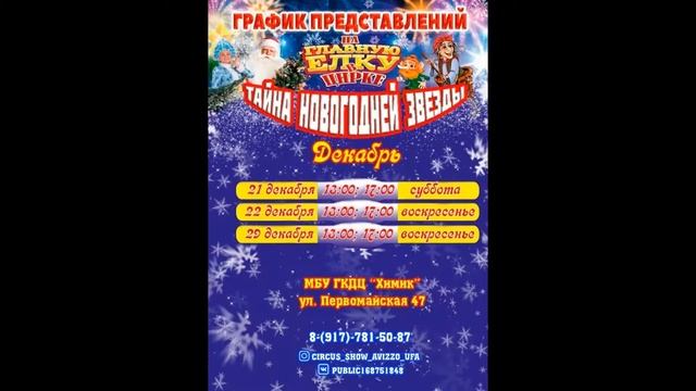 21 декабря 2019. Цирк Уфа «Тайна Новогодней Звезды» смотреть онлайн