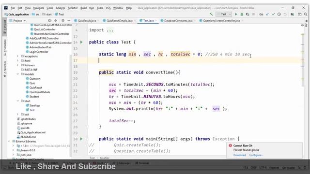 #72. Setting Timer | JavaFx Quiz Application