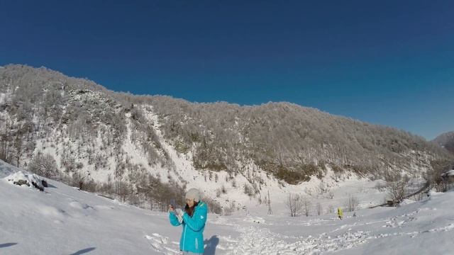 Снег в Грузии. Зима недалеко от Батуми. Дорога в Бахмаро. Скучаем ли мы по снегу. смотреть онлайн