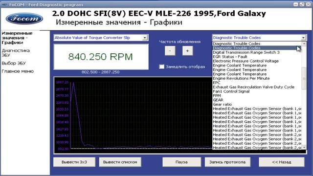 FoCOM и Ford Galaxy 2.0 часть 3