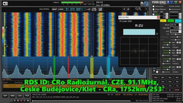 19.05.2021 15:45UTC, [Es], ČRo Radiožurnál, Чехия, 91.1Мгц 1752км