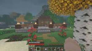 Майнкрафт расслабляющий лонгплей - Строительство уютного домика под дождем. Minecraft