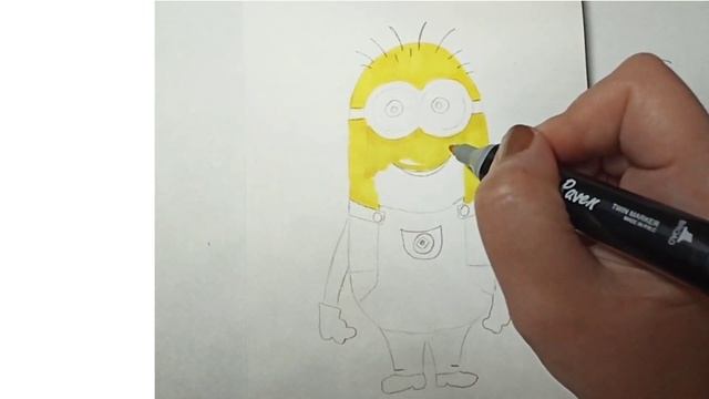 КАК НАРИСОВАТЬ МИНЬОНА КЕВИНА/How to draw minion Kevin/Рисуем с детьми