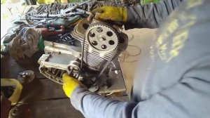 ИЖ планета 4 такта №4 ГРМ самодельного двигателя.