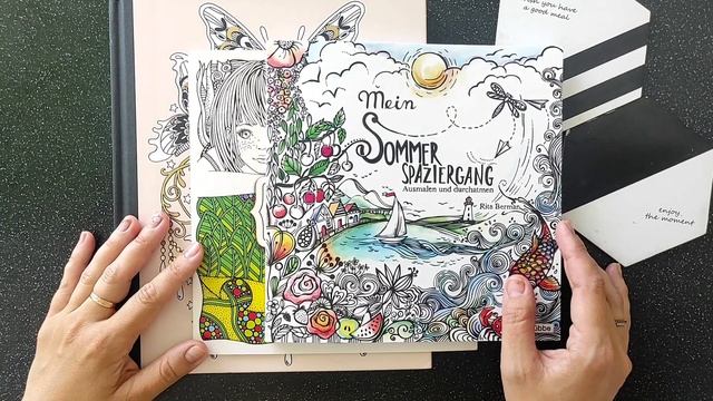 НАЧИНАЮ НОВЫЕ РАСКРАСКИ: Summer nights/ Mein sommer spaziergang / Летний сад смотреть онлайн