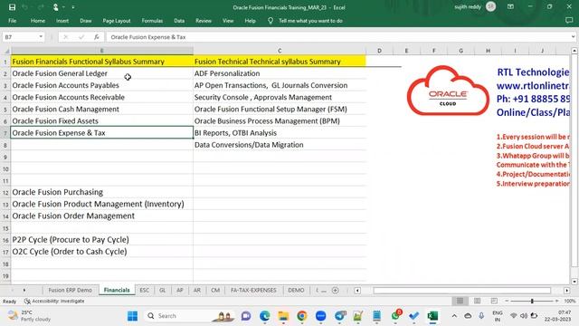 Oracle Fusion Cloud Finance | Training | Placement | Syllabus | Interview preparation | Support смотреть онлайн