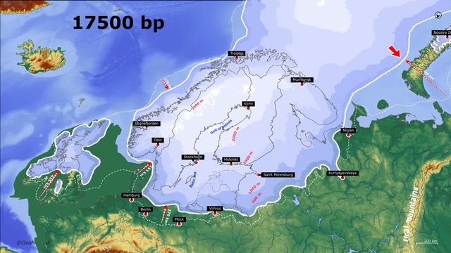 What glaciers left behind in the post-ice age in Scandinavia