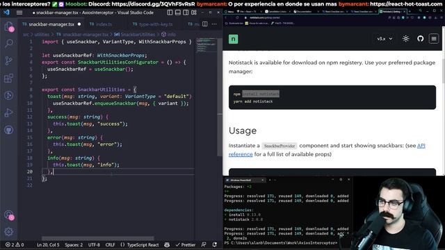 Y si usamos un #SNACKBAR service para los errores manejados por #AXIOS #INTERCEPTOR ? - PT 3 смотреть онлайн
