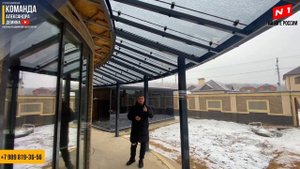 Стеклянная крыша! Стеклянный навес. Козырёк из стекла. Стеклянная кровля