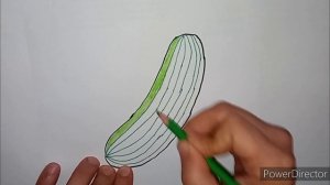 HOW TO DRAW AND COLOR A CUCUMBER //КАК НАРИСОВАТЬ И ПОКРАСИТЬ ОГУРЕЦ