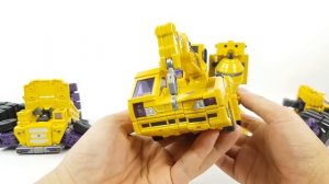 Transformers Construction Yellow Color Toy World Devastator 6 Constructor Car Combine Big Robot Toy