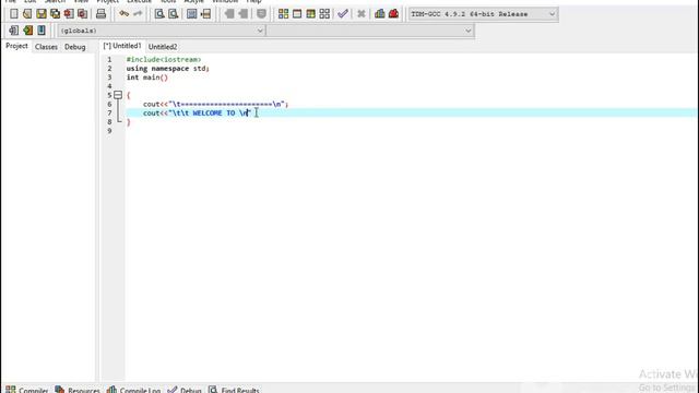 C++ Programming Tutorial 1 - Print "WELCOME" on a New Line | Karachi Board Class 10