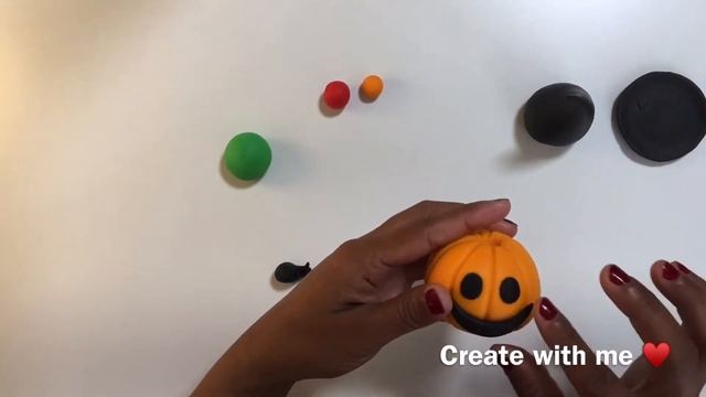 ♥️ Clay with me - how to make a Halloween Pumpkin | playdoh model tutorial craft. kids. easy DIY смотреть онлайн