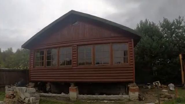 Подъём дома.Замена фундамента на винтовые сваи.