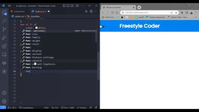 Responsive NavBar Using HTML and CSS Without Javascript | #webtutorials #html5 #css3