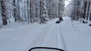 На снегоходах по зимней сказке.