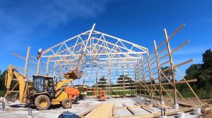 Монтаж деревянного ангара за 1 день