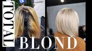 Окрашивание TOTAL BLOND. Стрижка каре. Видеоурок. Осветление волос. Краска для волос.