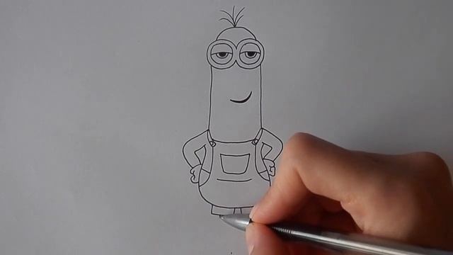 Как нарисовать МИНЬОНА, рисунки для срисовки/503/How to draw a MINION, drawings for drawing смотреть онлайн