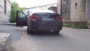 Тюнинг выхлопной системы BMW 535 F10 2016 года. Злые отстрелы