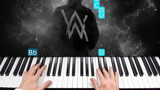 Alan Walker - Alone - Easy Piano Tutorial смотреть онлайн