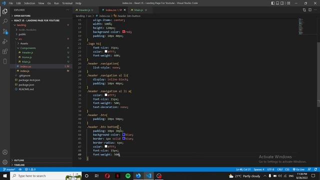 How to Create a Landing Page with React JS | React Tutorials