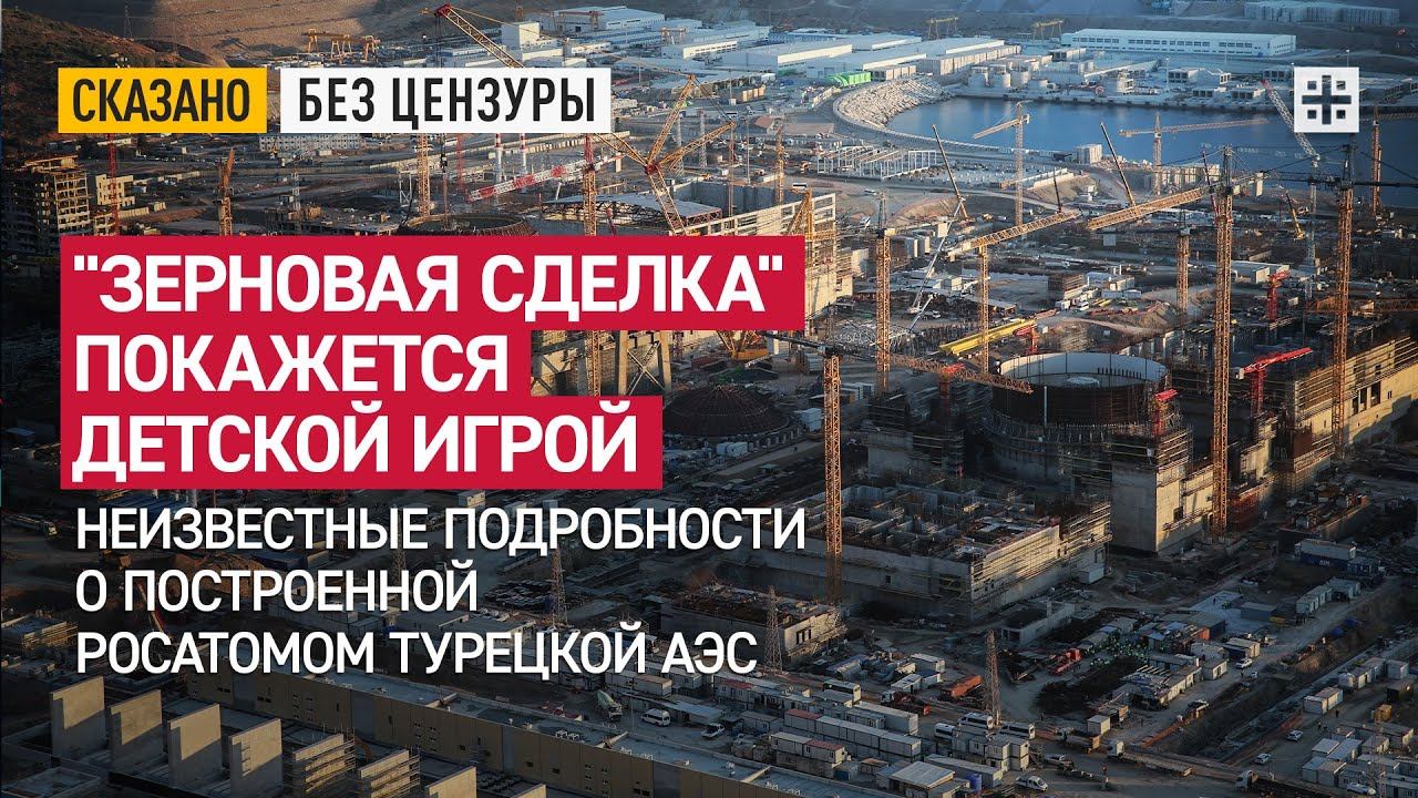"Зерновая сделка" покажется игрой. Неизвестные подробности о построенной Росатомом турецкой АЭС