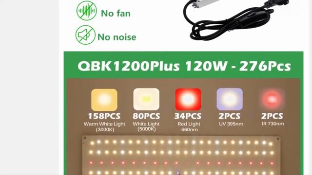 Светодиодная лампа для выращивания растений Samsung LM281B, 1000 Вт смотреть онлайн