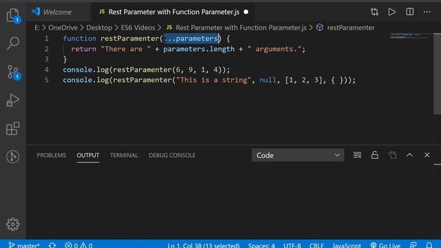 Rest Parameter with Function Parameter