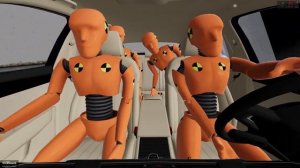 Skoda Superb необычный краш-тест с манекенами в BeamNG.drive
