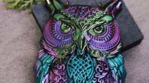 Волшебная сова  из эпоксидной смолы. Сухая втирка теней, зеркальный эффект хамелеона. Мастер-класс